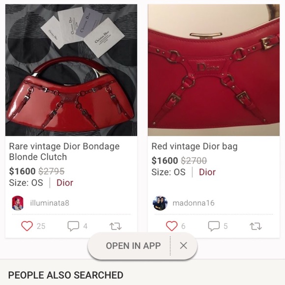 Dior Cherry Red Bondage Clutch - Picture 4 of 4